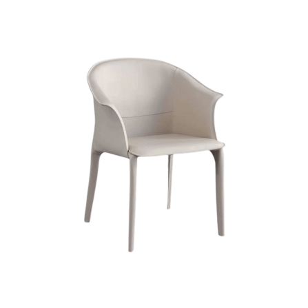 เก้าอี้ผ้าหนังอาน MJhomedesigns CH247 สีกากีอ่อน L49xW54xH81 cm_0